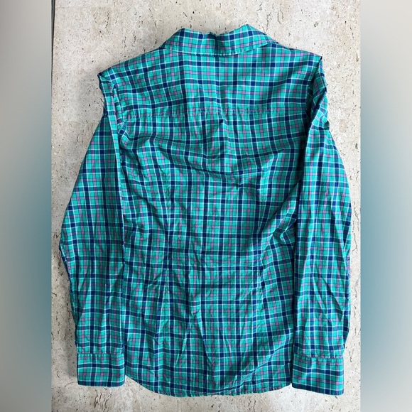 Vineyard Vines Long Sleeve Button Down Gingham Cotton Shirt Size 2 - Picture 2 of 7